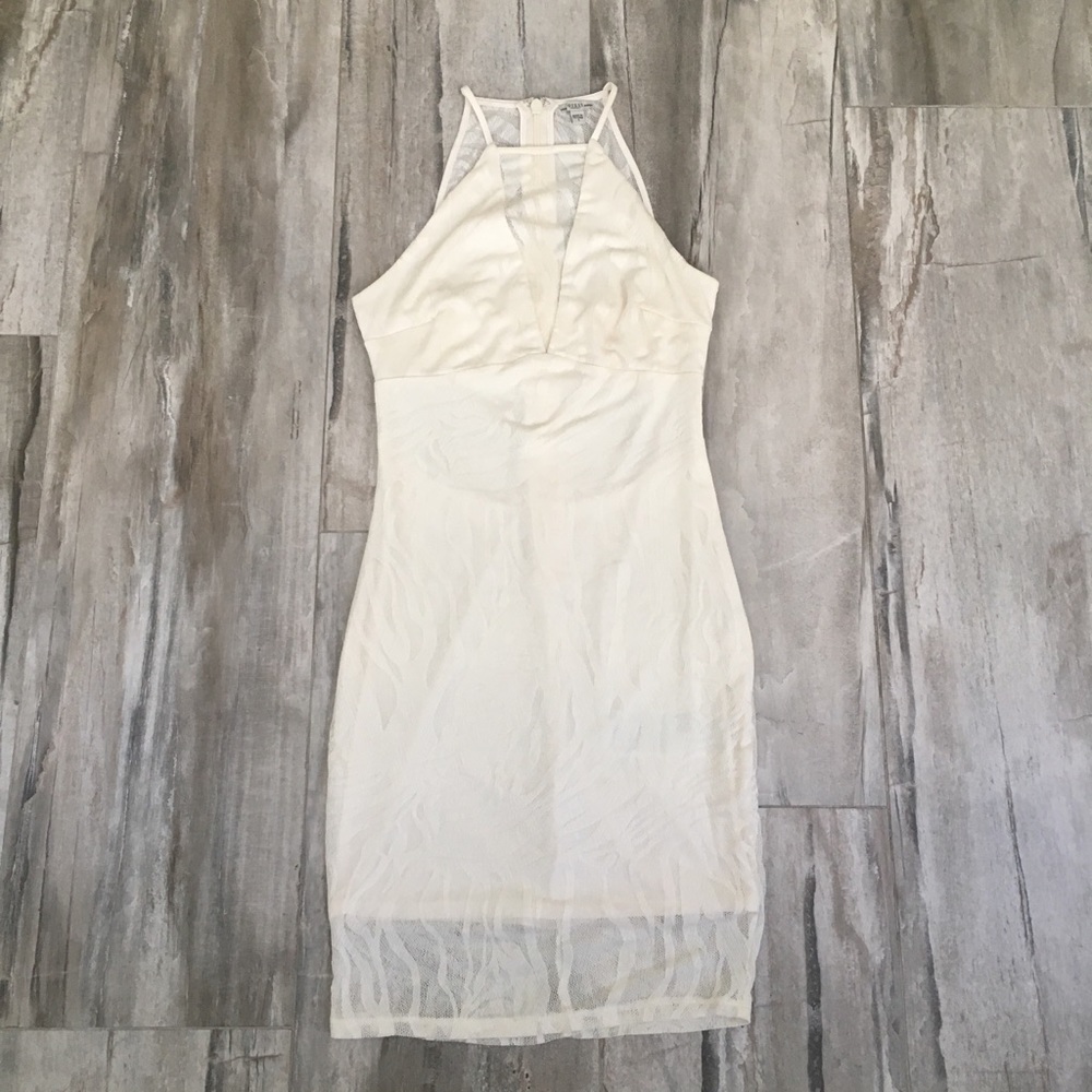 Guess Zayv sleeveless high neck lace dress small - Picture 2 of 11